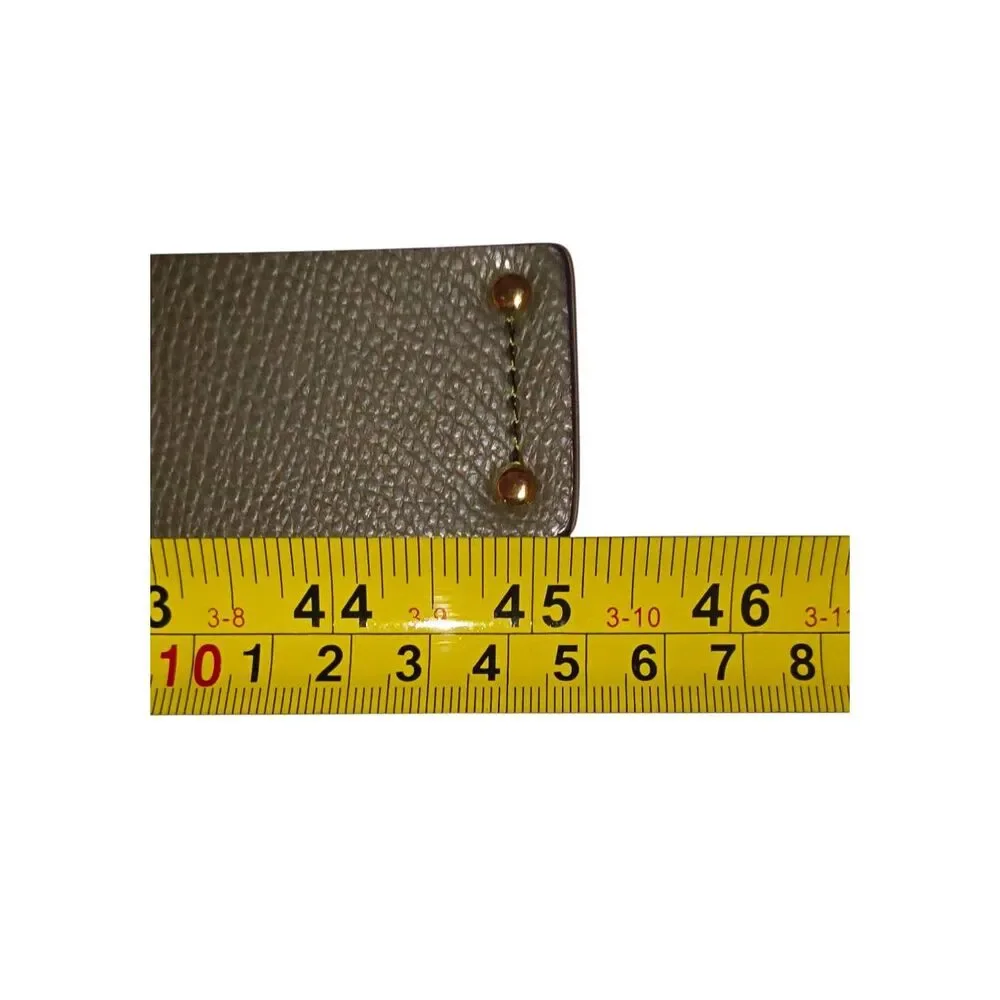 Michael Kors Belt Women Size XL Green Genuine Leather Classic MK Logo Gold toned